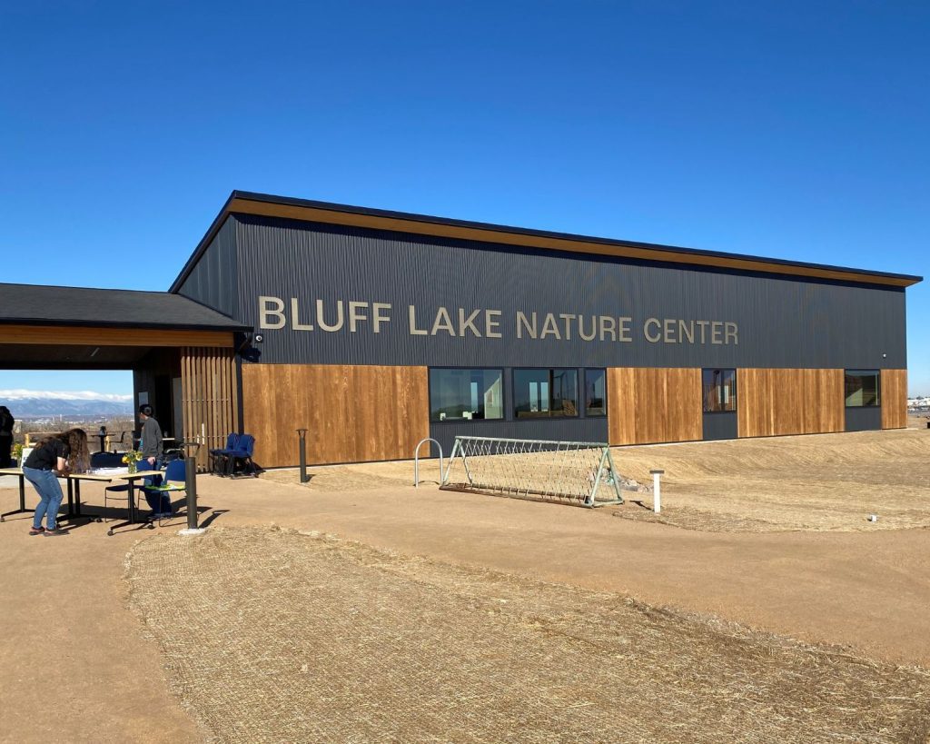 Bluff Lake Nature Center new building exterior.