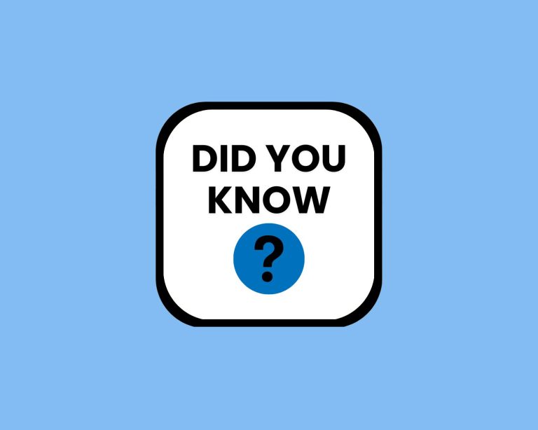 Bold text with DID YOU KNOW on baby blue background.